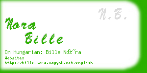 nora bille business card